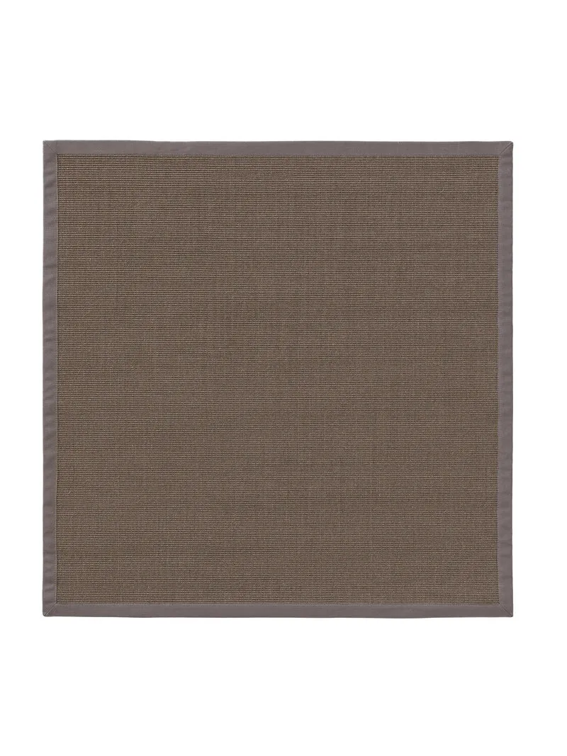 Tapis scandinave carré marron en sisal 150x150 cm