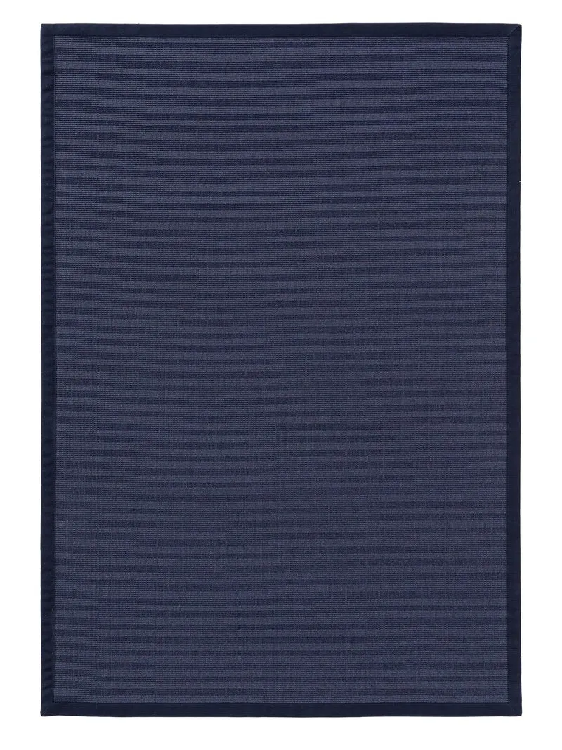Tapis scandinave bleu foncé en sisal 80x150 cm