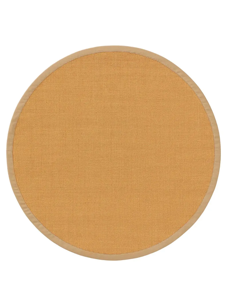 Tapis scandinave rond orange en sisal 200 cm de diamètre