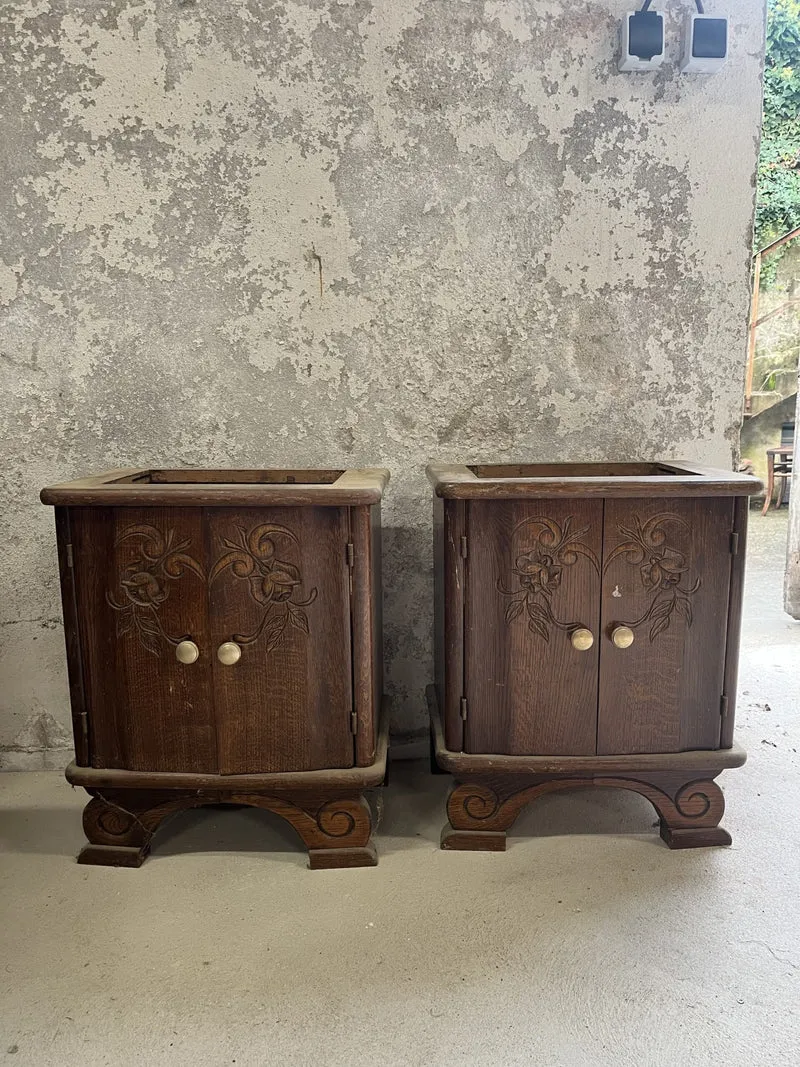 Lot de 2 chevets art déco