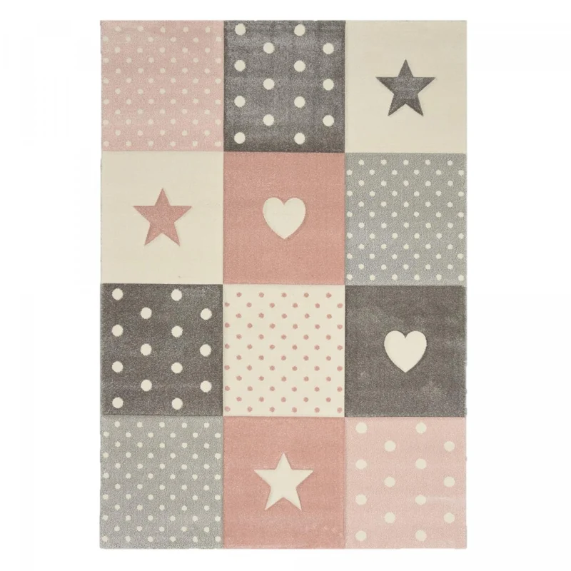 Tapis Enfant Rose Minikids en Polypropylène 120x170 cm – Jadorel