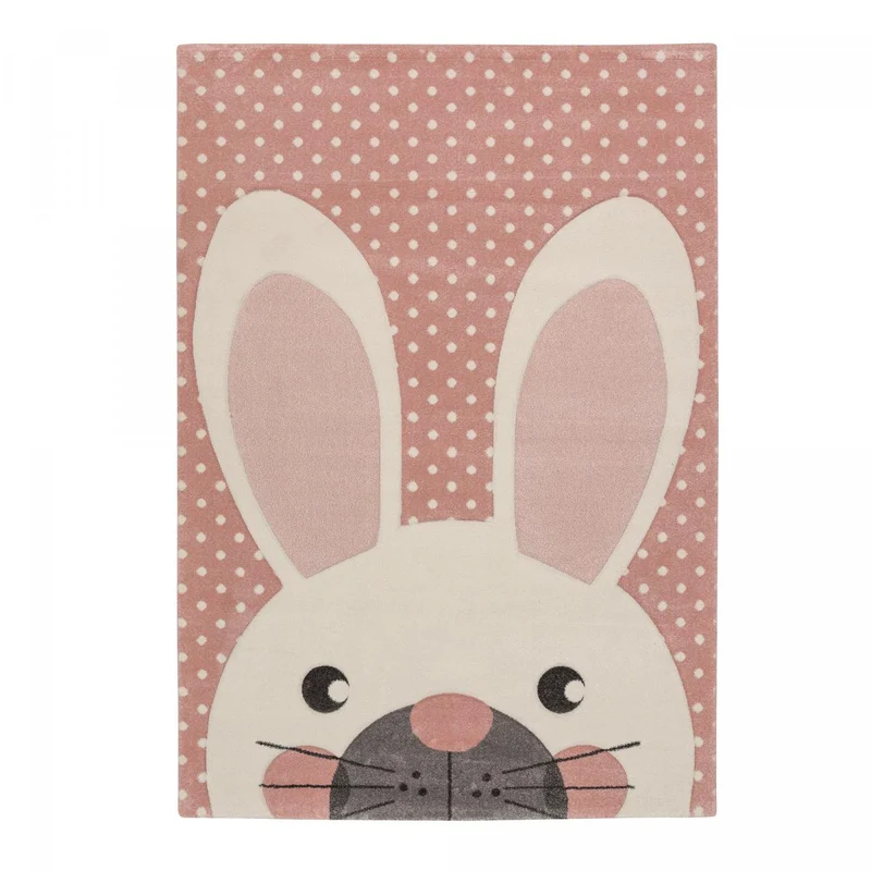 Tapis Enfant Rose Lakids 2 en Polypropylène 120x170 cm – Jadorel