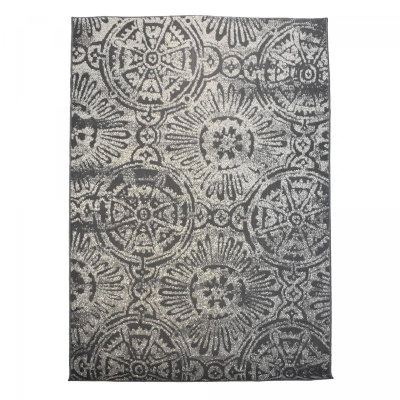 Tapis Gris Tranby en Polypropylène 120x170 cm – Jadorel