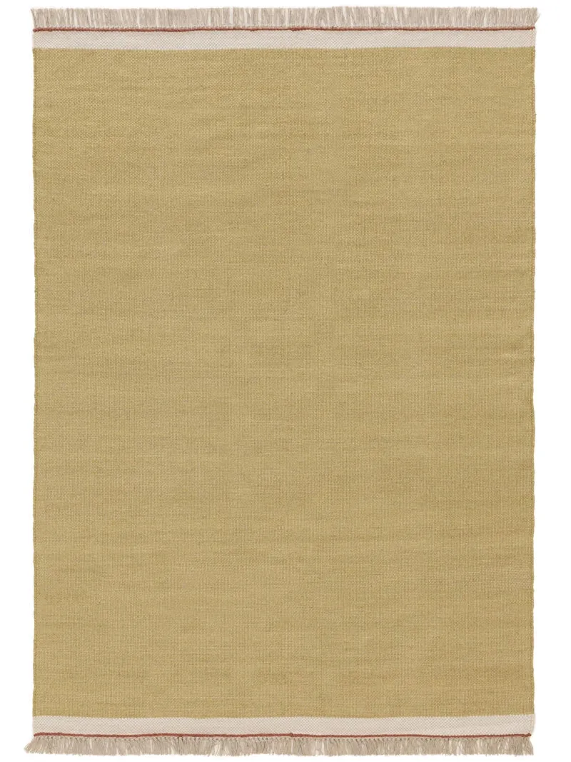 Tapis bohème inspiration scandinave vert khaki 80x120 cm