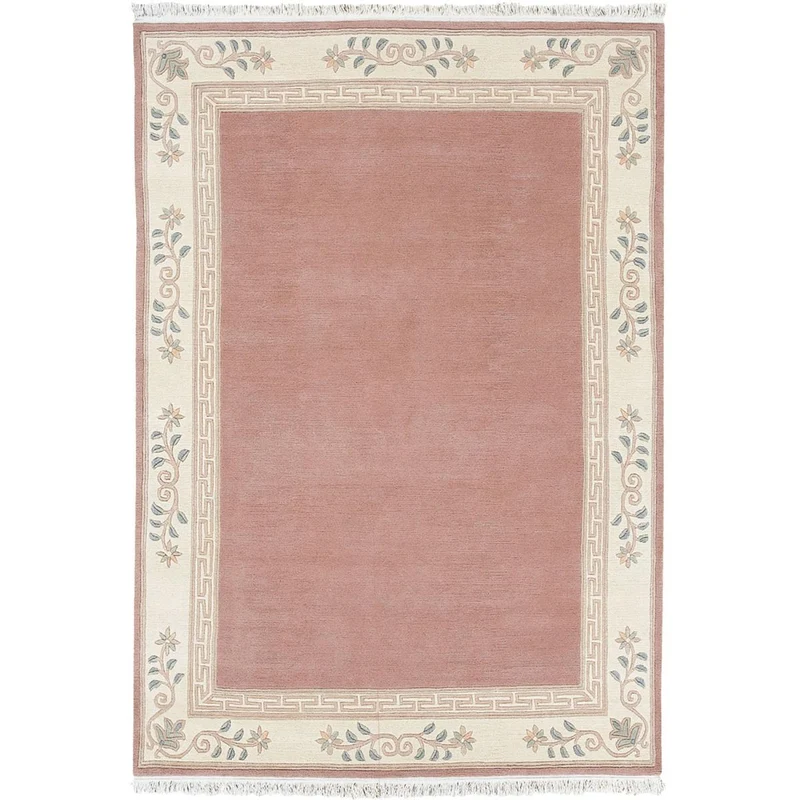 Tapis Rose en Laine Nouée Main 120x180 cm – Luxor
