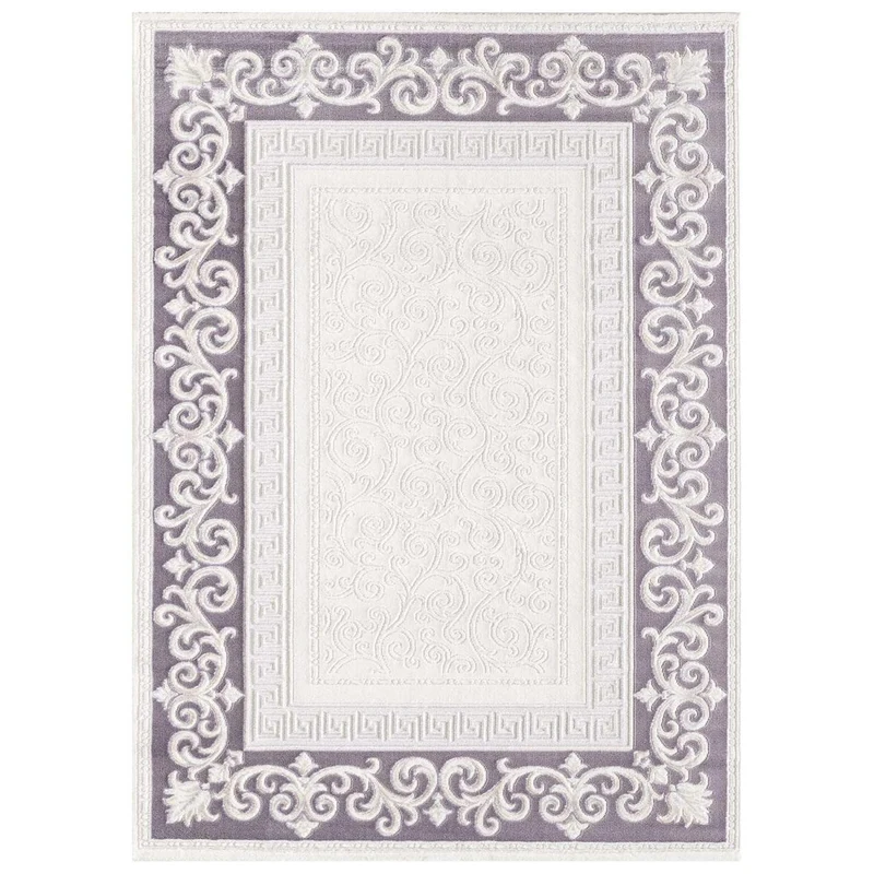 Tapis Violet Motif Asta 120x160 cm – Royaume du Tapis