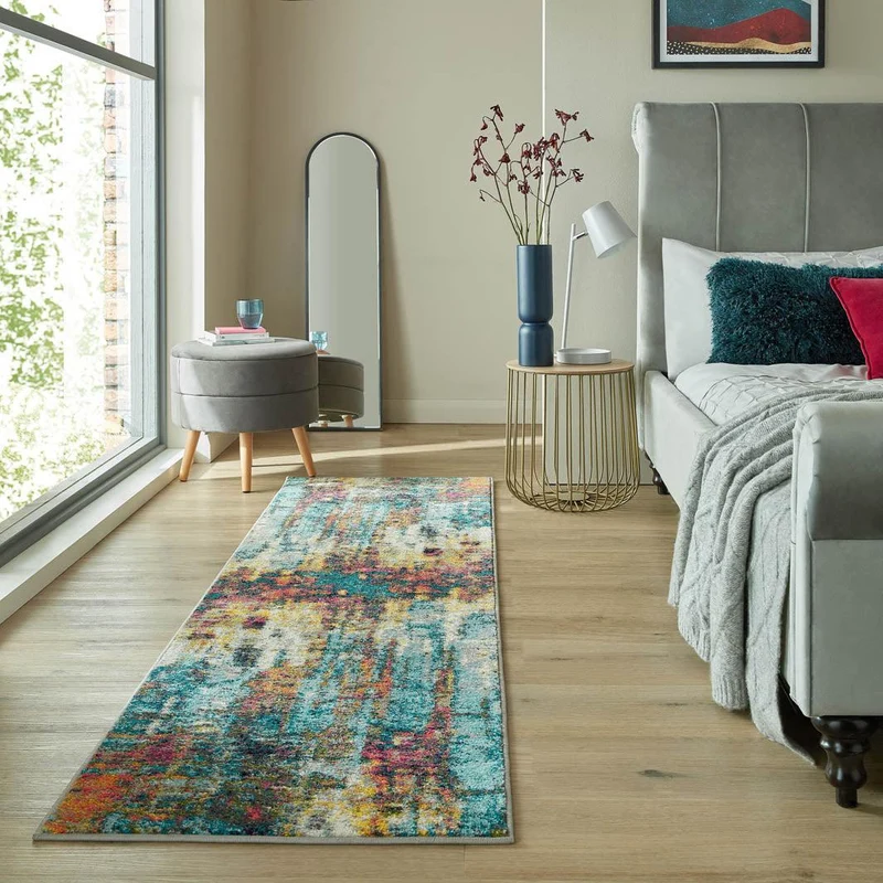 Tapis de couloir Abstraction Multicolore 66x230cm