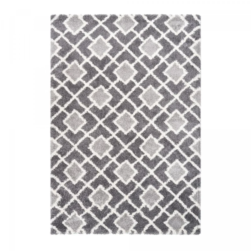 Tapis Shaggy Gris Dirop 120x170 cm – Royaume du Tapis