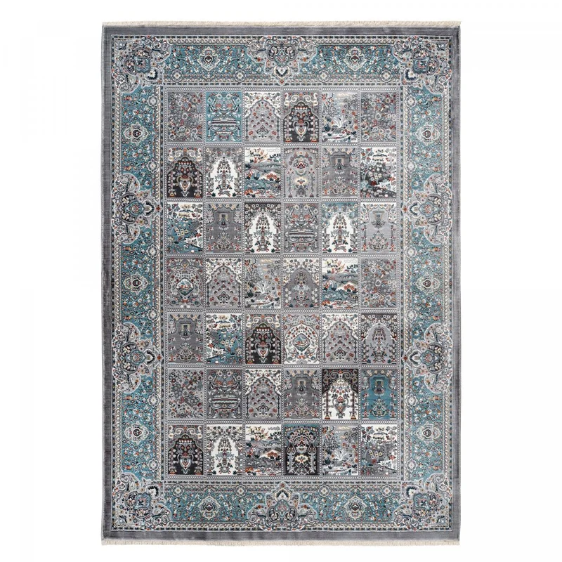 Tapis Argent en Polyester 3 140x200 cm – Royaume du Tapis