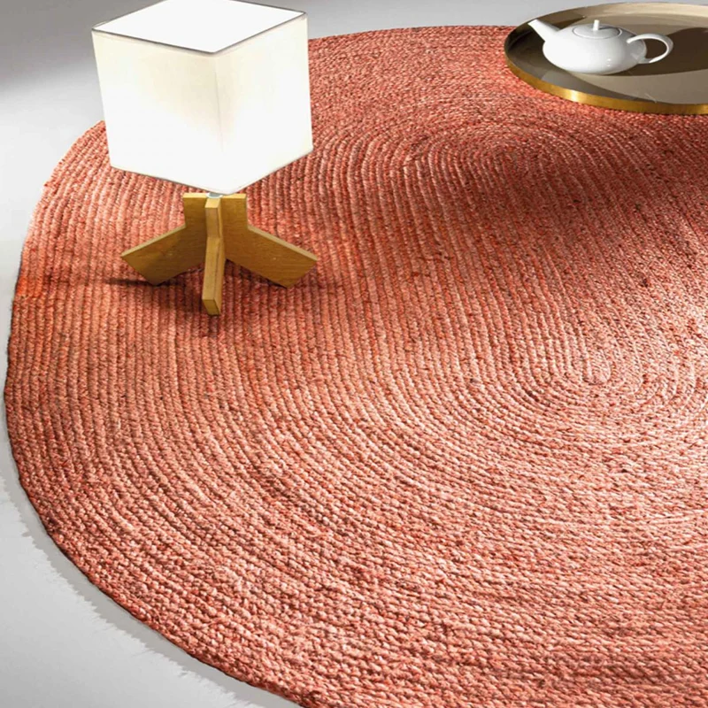 Tapis Kilim Ovale Rose Native en Jute 110x170 cm – Guy Laroche