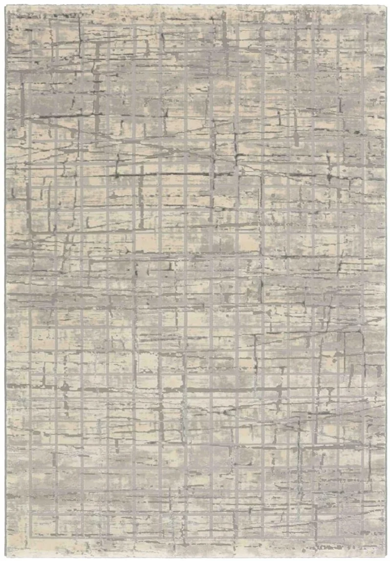 Tapis Gris Uniu en Polypropylène 80x150 cm – Jadorel