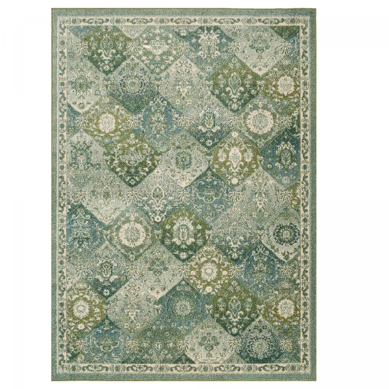 Tapis Style Orient Vert en Polypropylène 120x170 cm – Jadorel