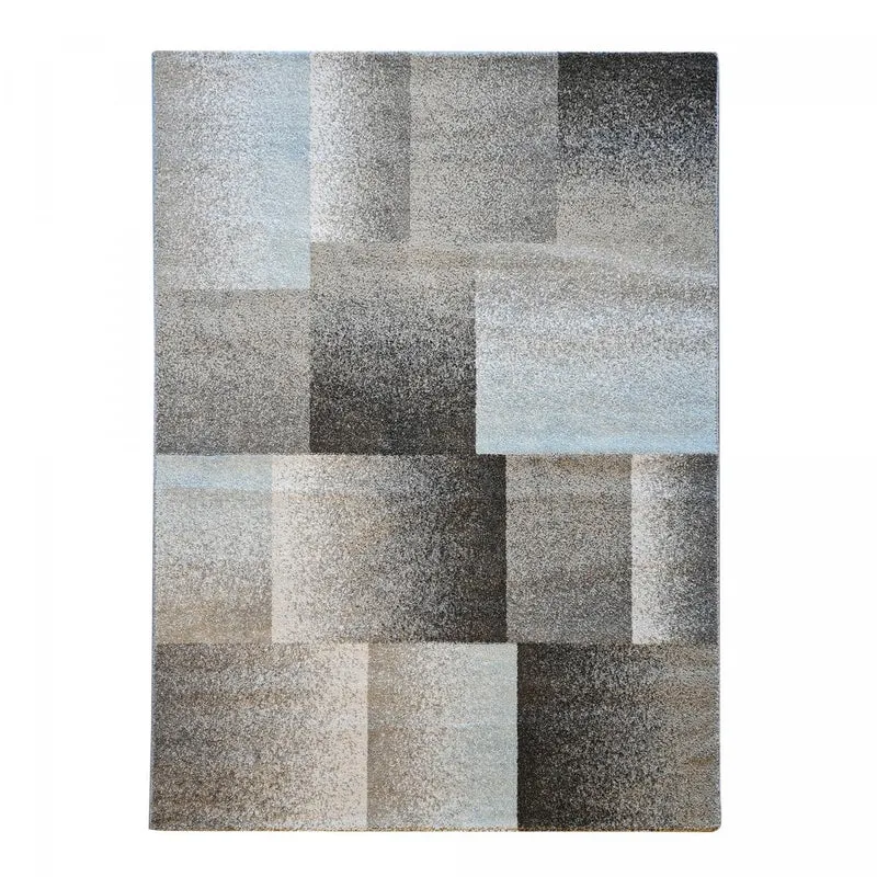 Tapis Gris Derby en Polypropylène 120x170 cm – Jadorel