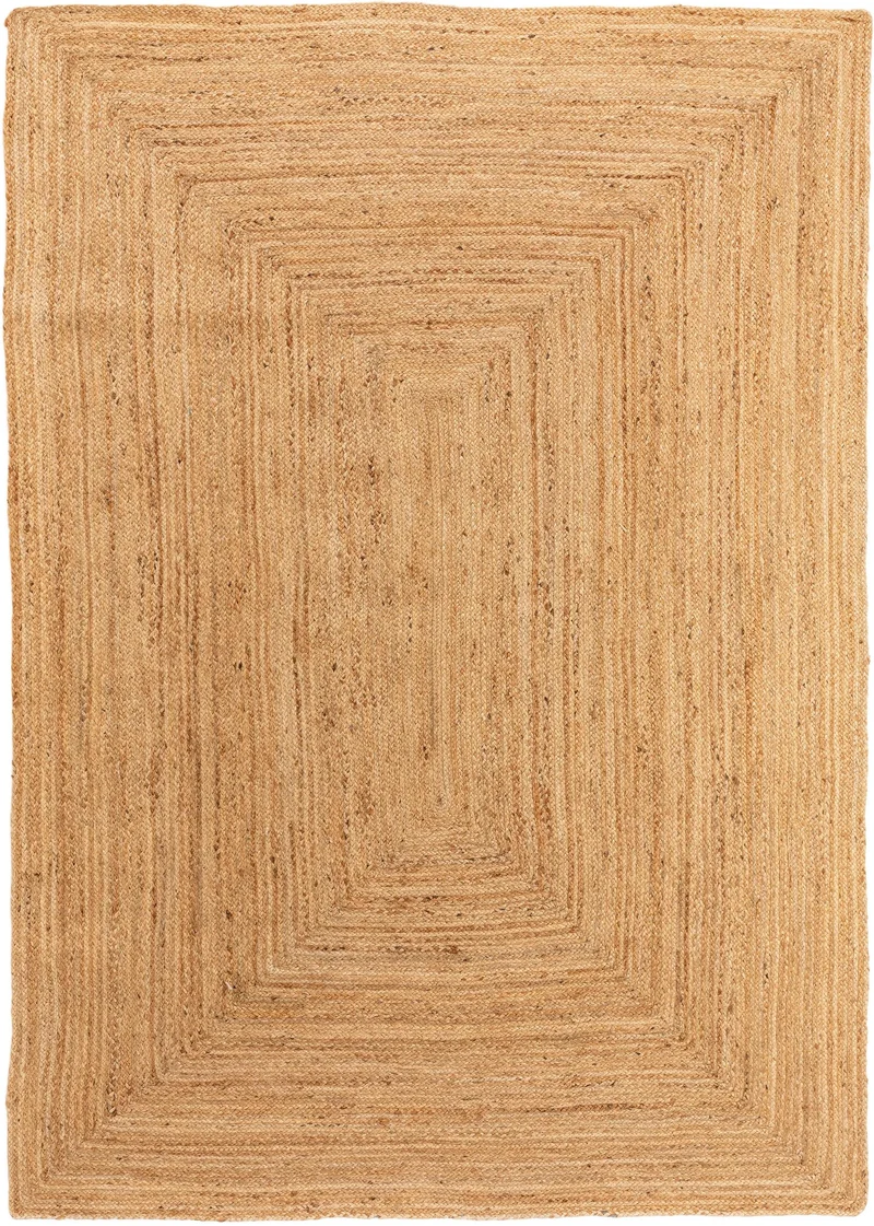 Tapis scandinave marron clair en jute 120x170 cm
