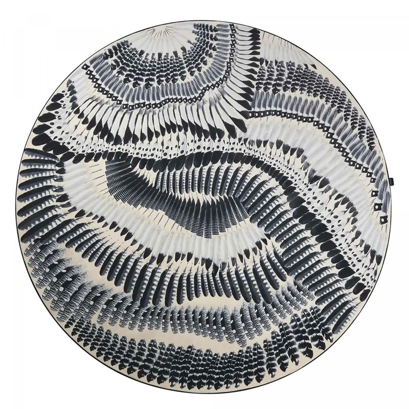 Tapis Rond Gris Prête-Moi Ta Plume 250x250 cm – Christian Lacroix