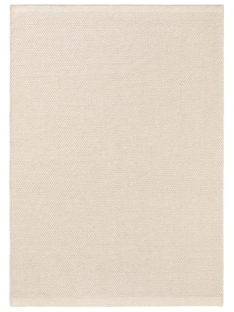 Tapis scandinave uni blanc en laine 170x240 cm