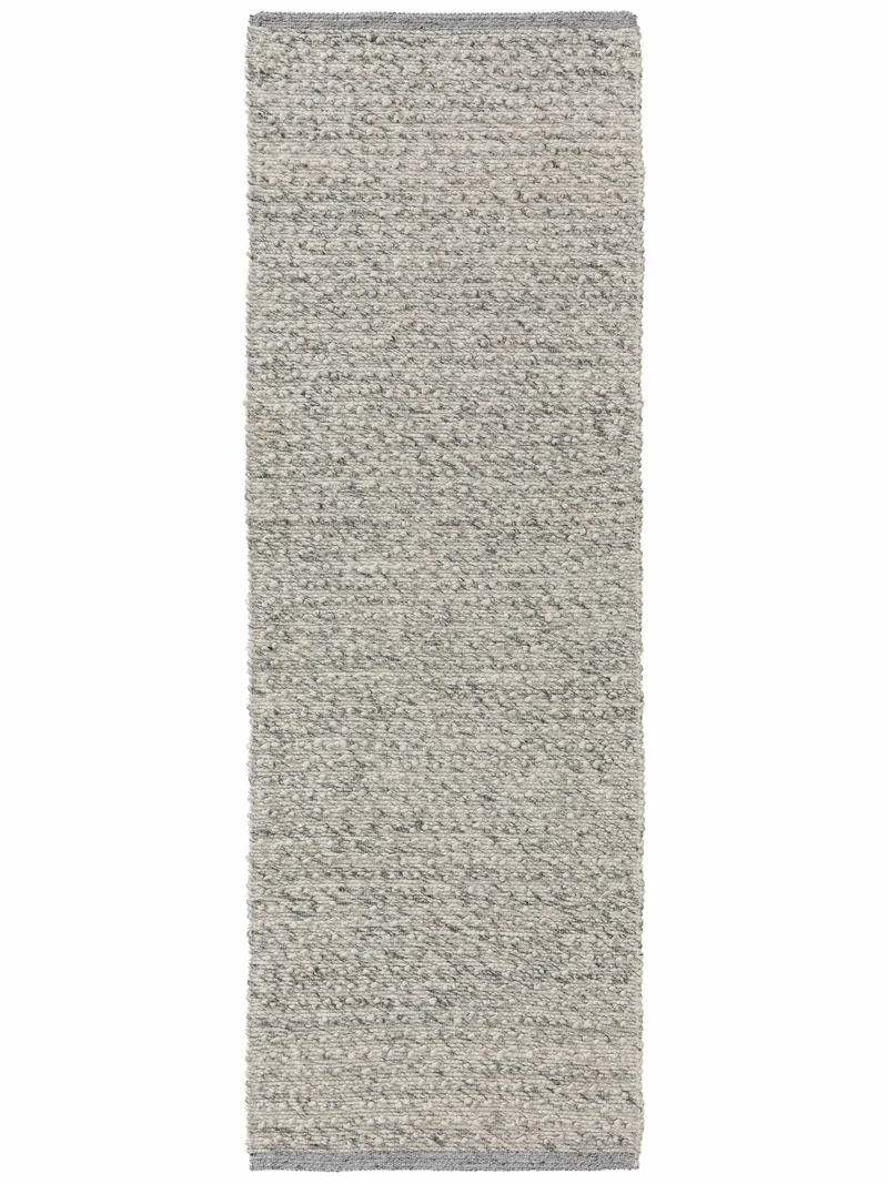 Tapis scandinave chiné de couloir gris 70x200 cm