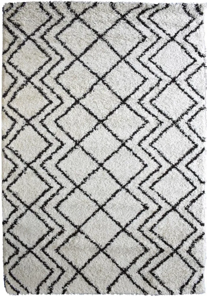 Tapis Shaggy Crème Berberian 2 en Polypropylène 160x230 cm – Jadorel