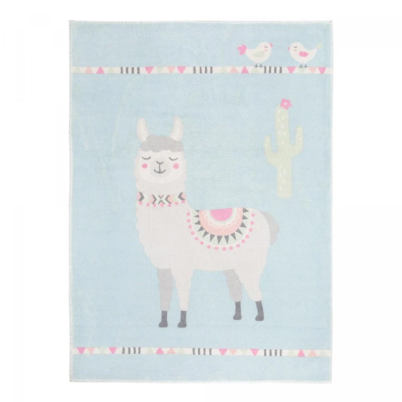 Tapis Enfant Bleu Lamaco en Polyester 120x170 cm – Jadorel