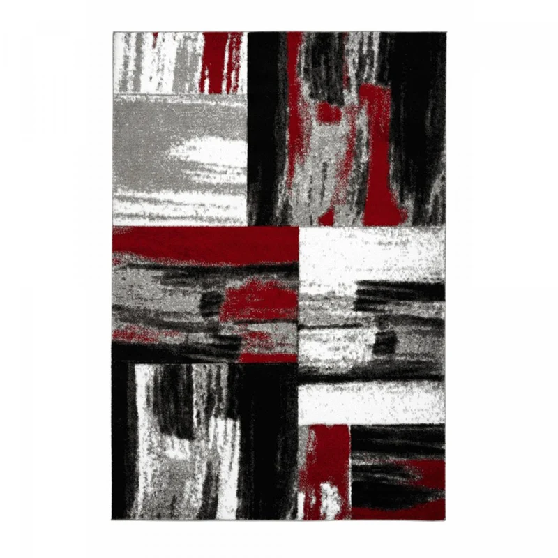 Tapis Rouge Yasti en Polypropylène 120x170 cm – Jadorel