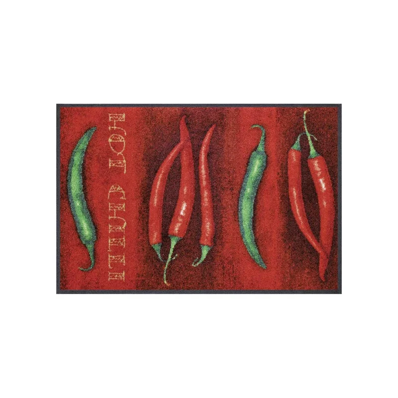 Tapis de Couloir Rouge Piment 50x75 cm – Wash + Dry