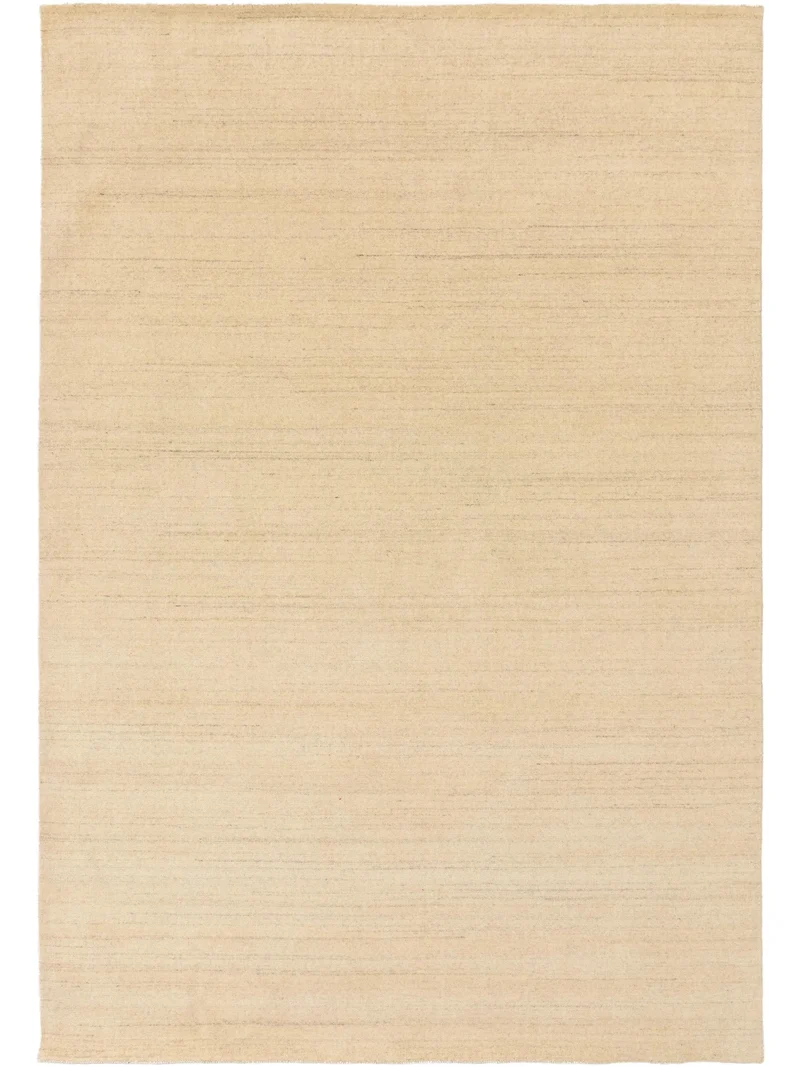 Tapis moderne chiné crème en laine 120x170 cm