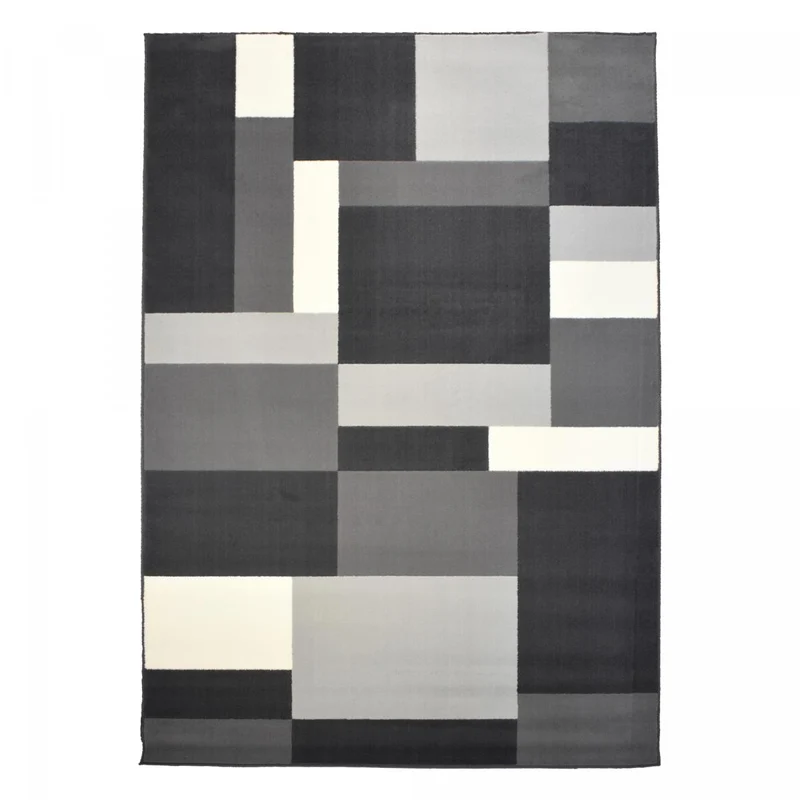 Tapis Gris Darbu en Polypropylène 120x170 cm – Jadorel