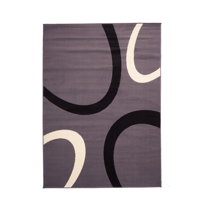 Tapis Gris Tempo en Polypropylène 120x170 cm – Dezenco