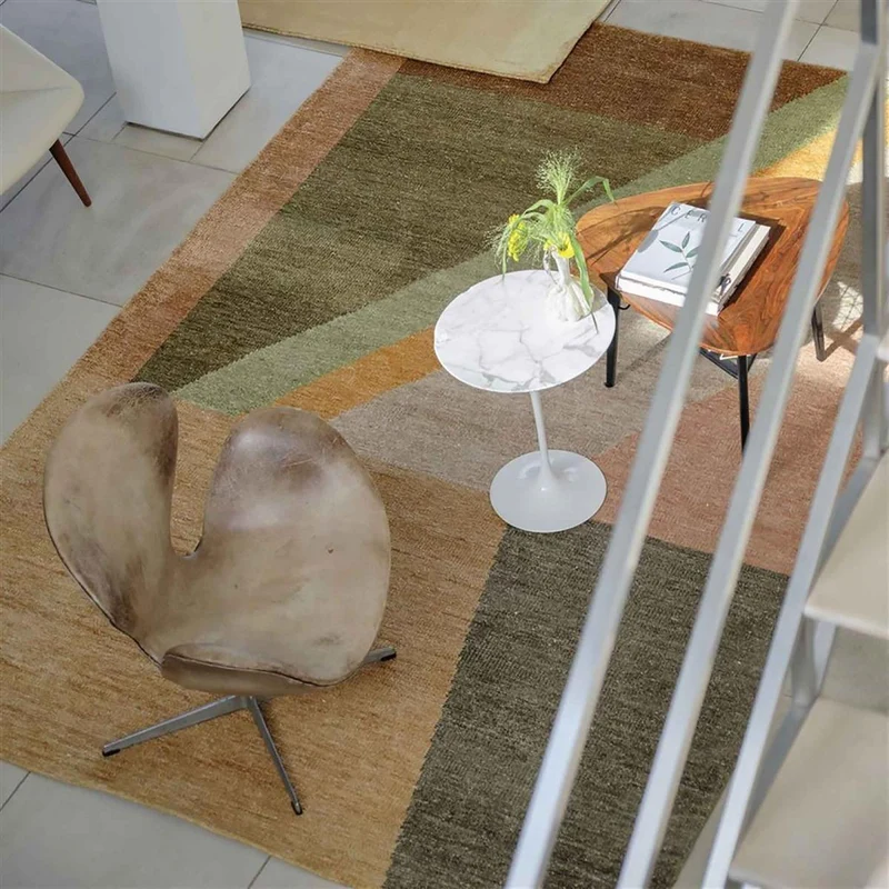 Tapis Marron Alphonse Ochre en Viscose 160x260 cm – Designers Guild