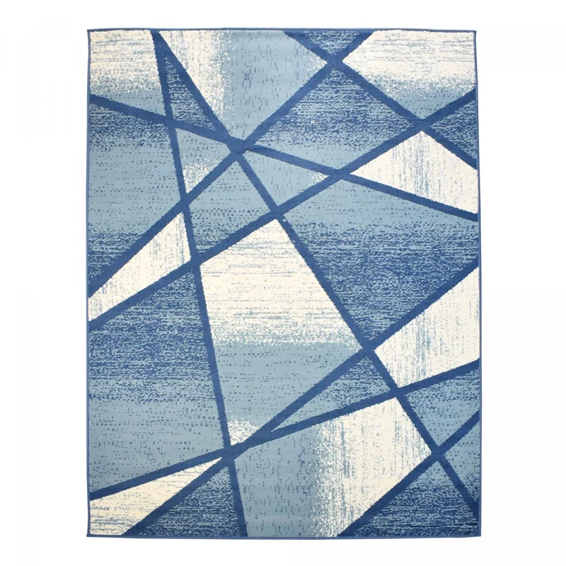 Tapis Bleu Aros en Polypropylène 120x170 cm – Jadorel