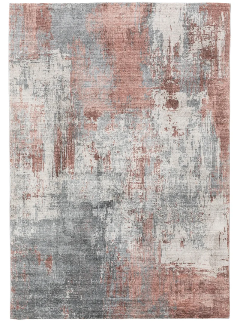 Tapis design vintage rose et gris 200x300 cm