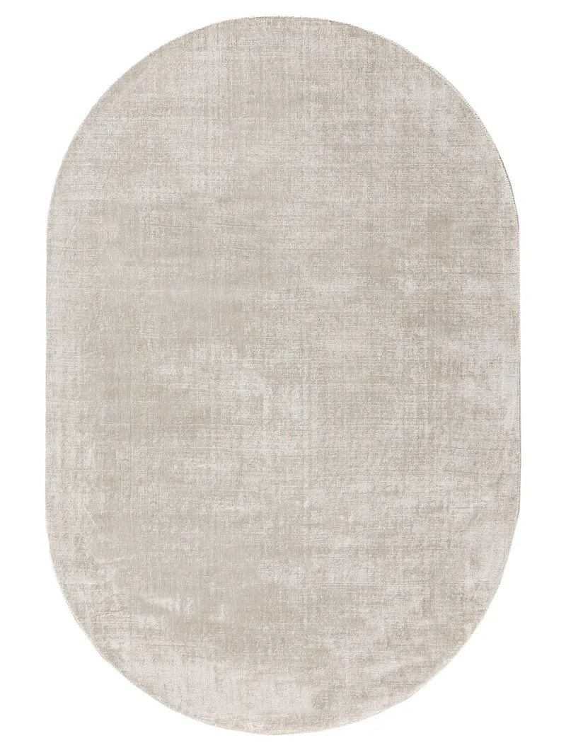 Tapis moderne uni ovale gris clair 150x230 cm