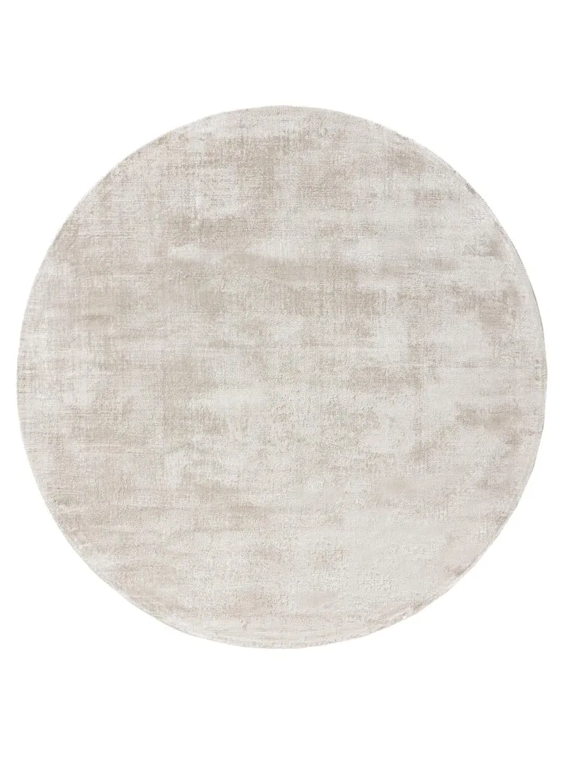 Tapis moderne uni rond gris clair 160 cm de diamètre