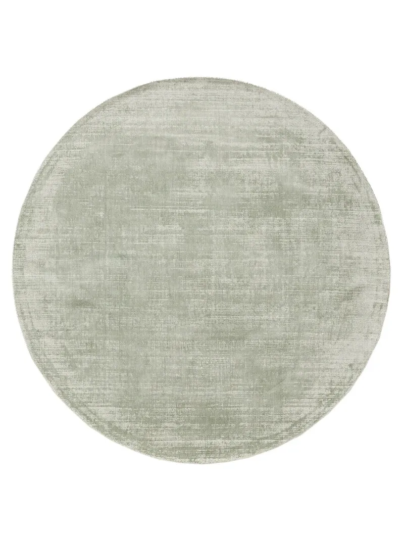 Tapis moderne uni rond vert pastel 160 cm de diamètre