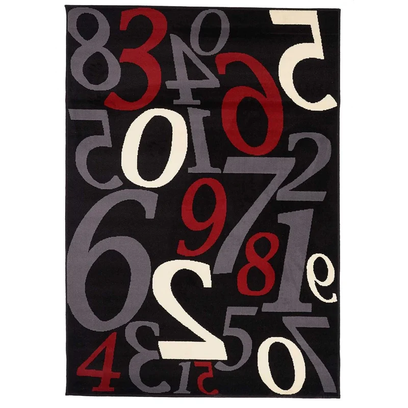 Tapis Enfant Noir Graphique 160x225 cm – Dezenco