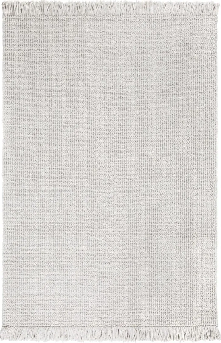 Tapis Blanc ecru uni en laine pour salon NORTO