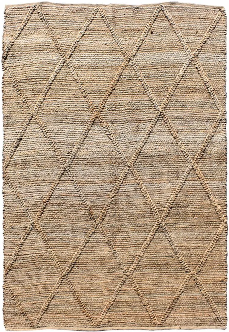 Tapis en jute tissé main kilim LOSANGE