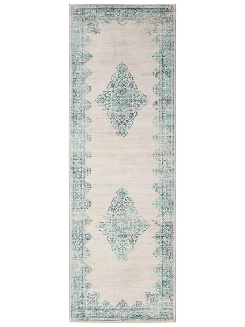 Tapis oriental de couloir turquoise 80x240 cm