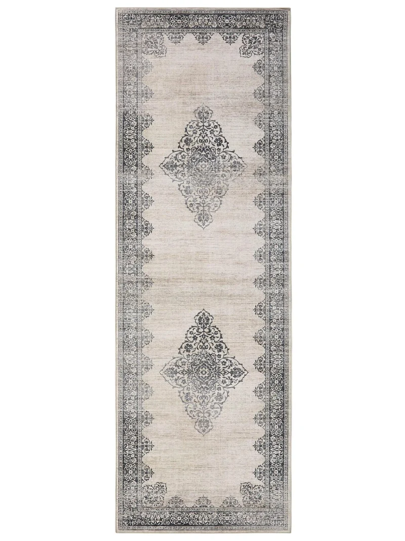 Tapis oriental de couloir gris 80x240 cm