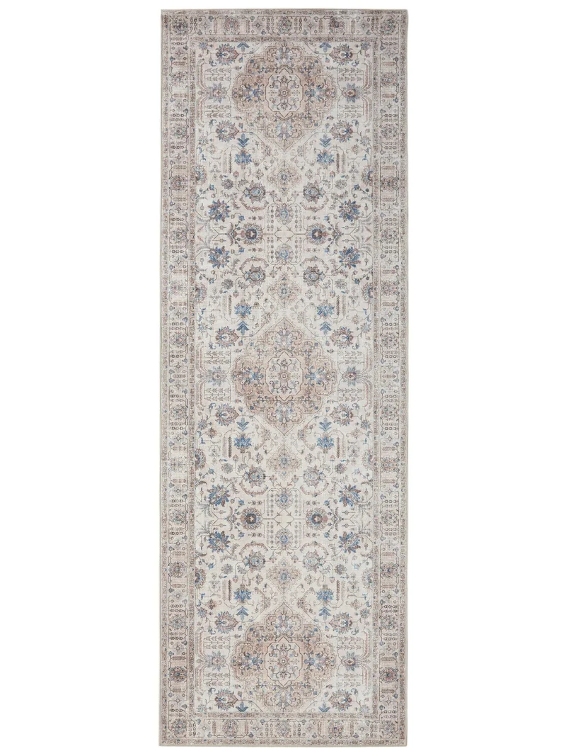 Tapis oriental de couloir beige 80x240 cm