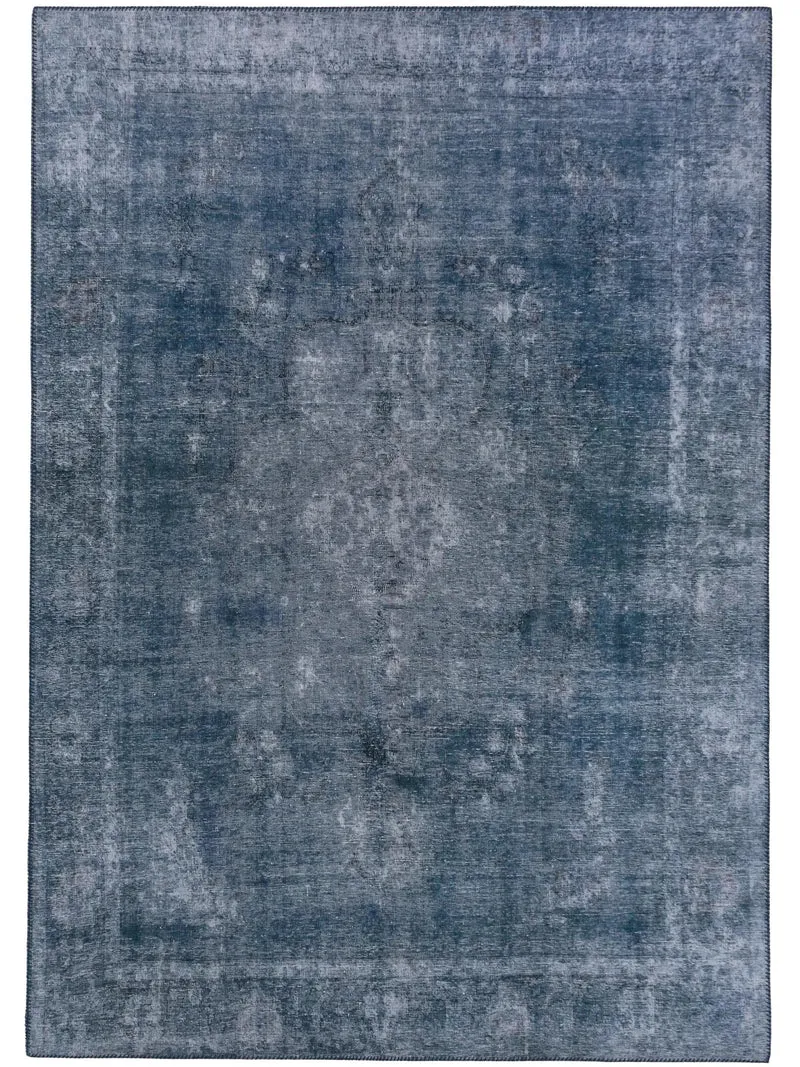 Tapis vintage inspiration oriental bleu 250x350 cm