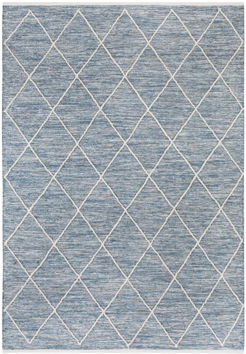 Tapis Scandinave Bleu en coton COTONA