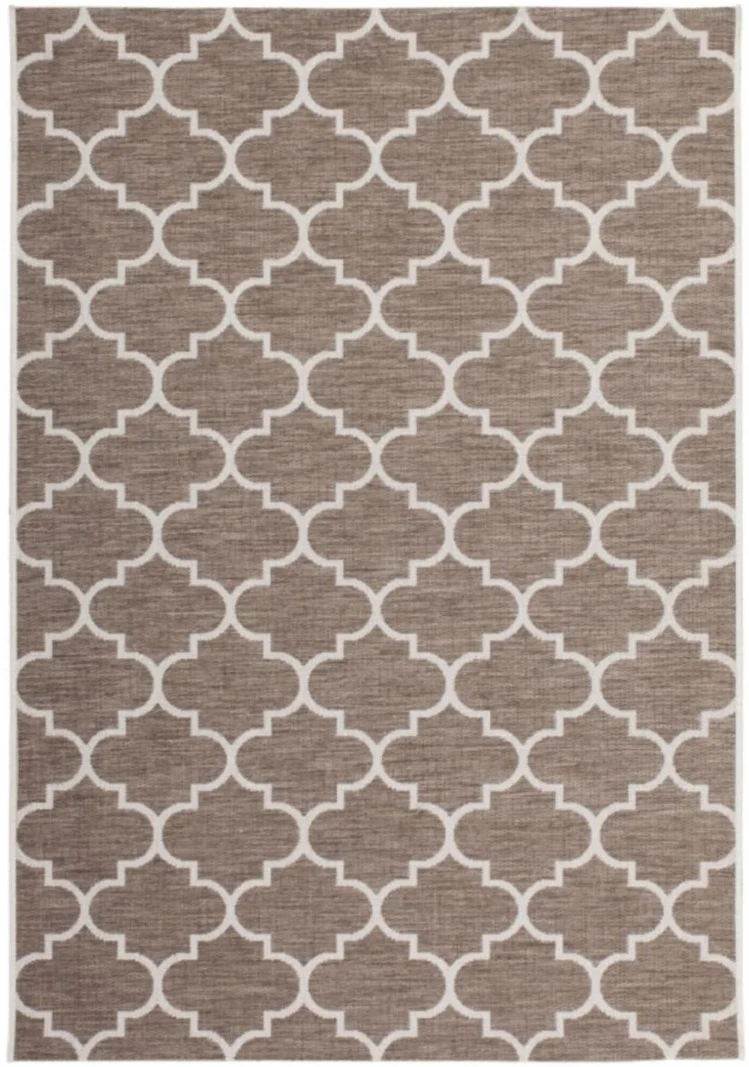 Tapis de Salon Beige motif baroque SUNSAU