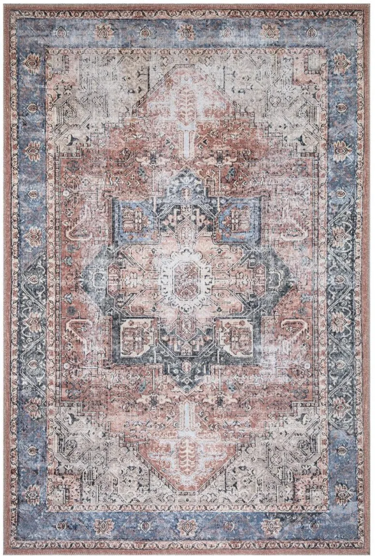 Tapis d'Orient effet retro en coton multicolore MASHAD