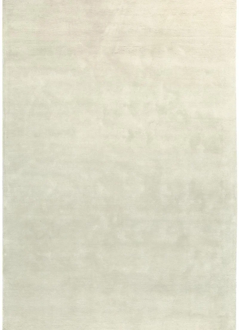 Tapis Blanc uni en viscose pour salon REFLECT