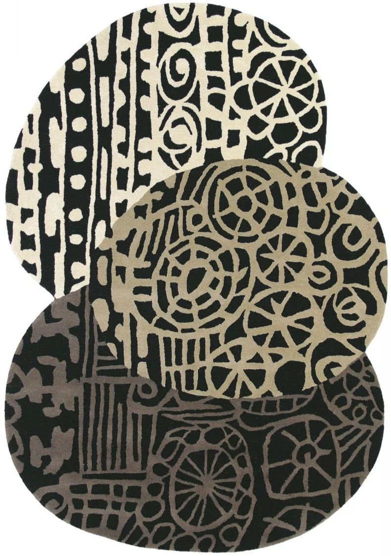 Tapis en laine forme originale haut de gamme FOSSIL