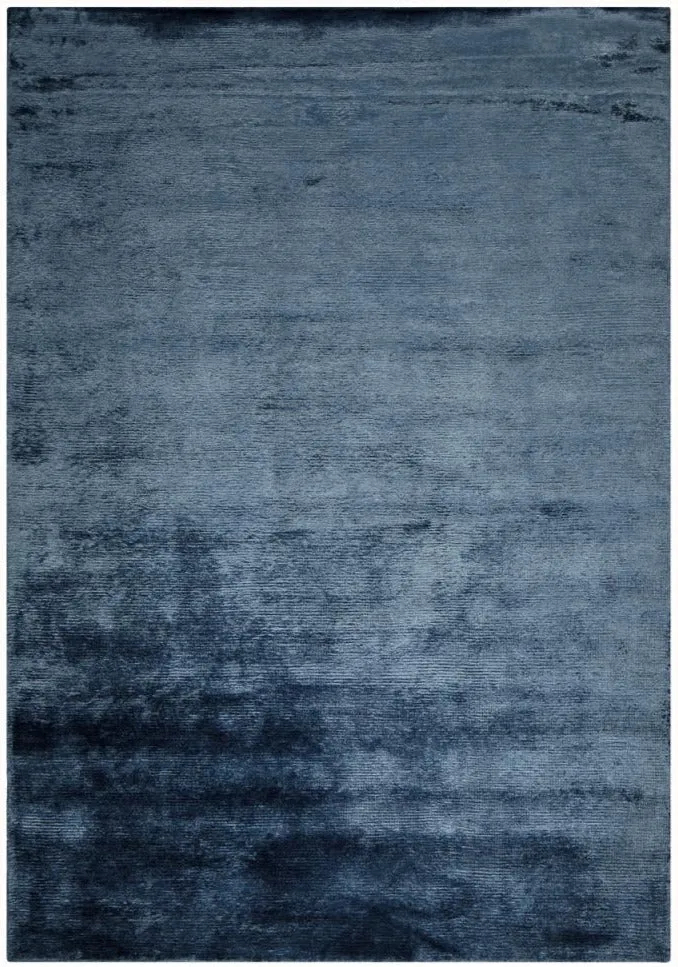 Tapis Bleu uni Moderne en viscose LOOK 430