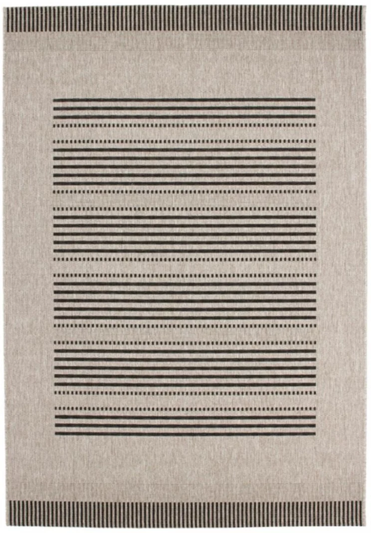 Tapis Kilim Taupe motif graphique FINCAU LL
