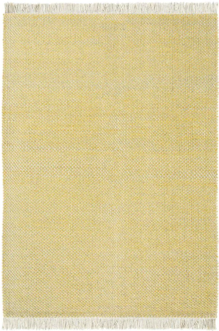 Tapis Jaune Uni en laine tissé main kilim CRAFT