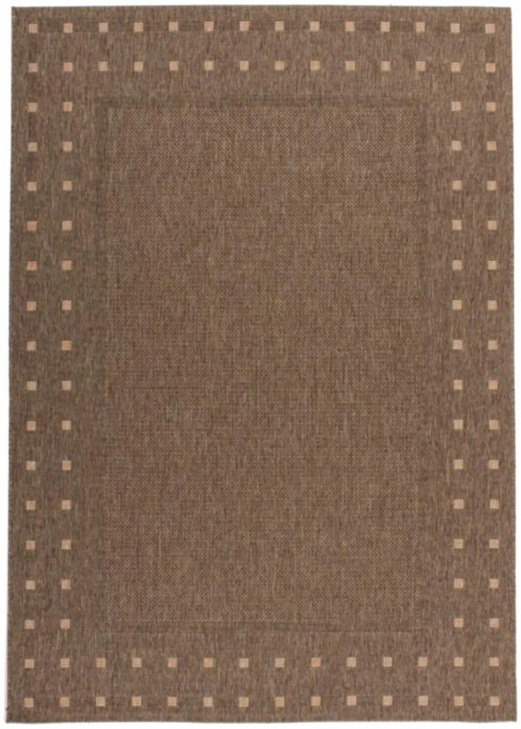 Tapis de salon Marron type Kilim FINCAU